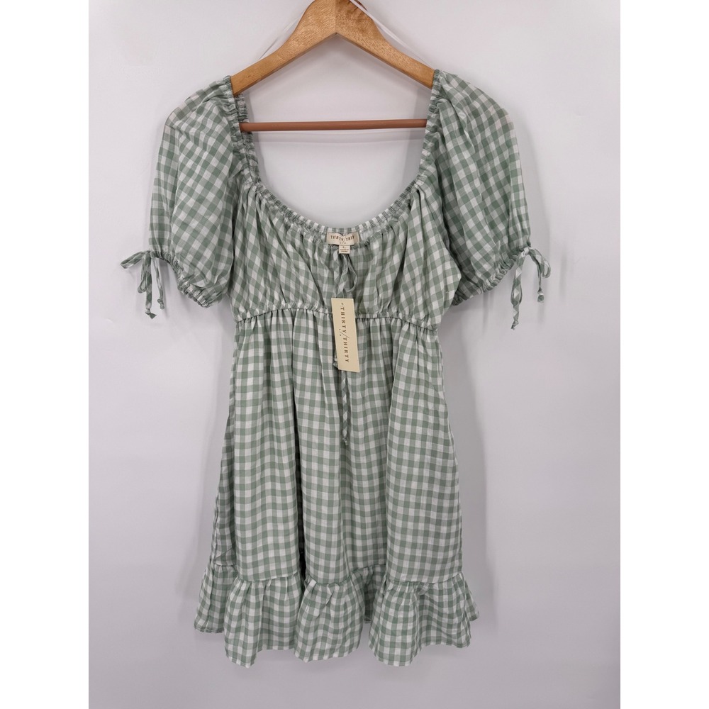 Thirty Thirty Mini Dress Womens L Prairie Boho Girly Feminine Ruffles Garden